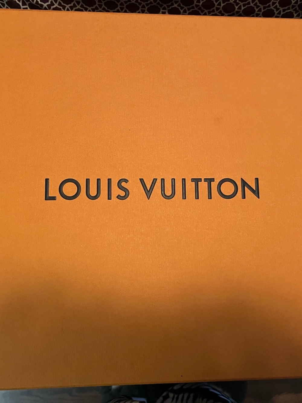 4 Louis Vuitton Orange Boxes with Black Logo